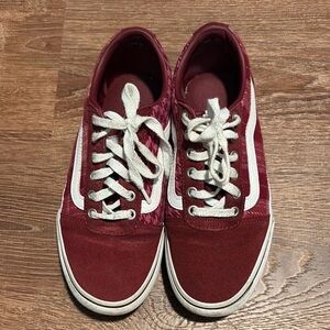 Vans Red and White Women's Shoes